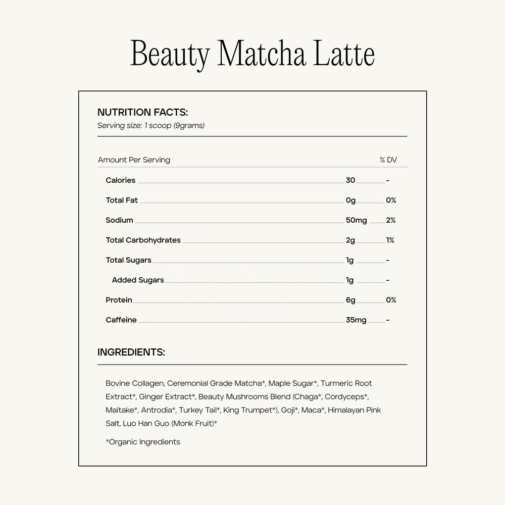 Beauty Matcha Latte ~ 60 Servings