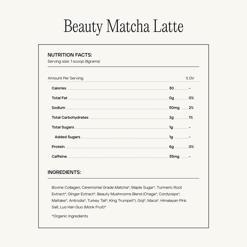 Beauty Matcha Latte ~ 60 Servings