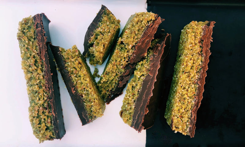 Kroma Wellness Matcha Bars with Chocolate Ganache Recipe