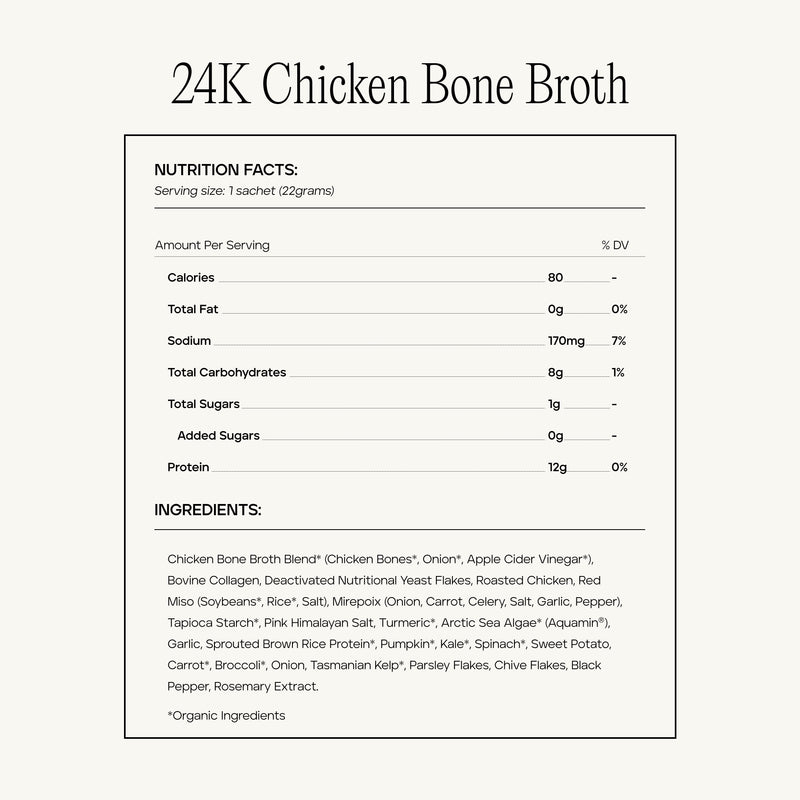 24K Chicken Bone Broth Individuals