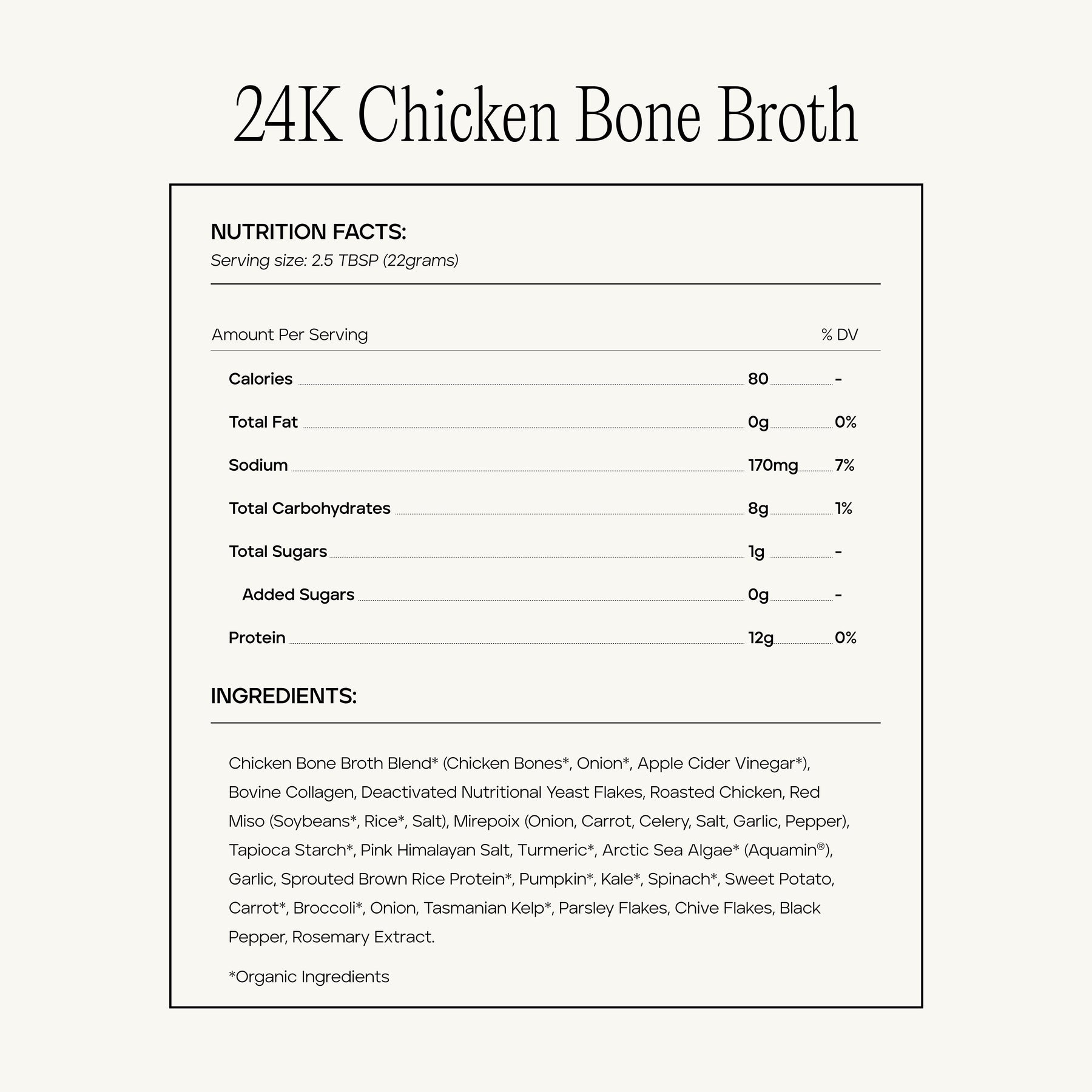 24K Chicken Bone Broth
