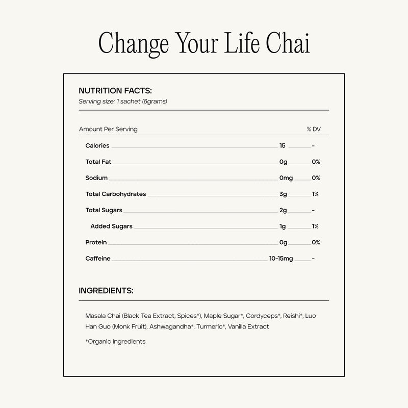 Change Your Life Chai Latte Individuals