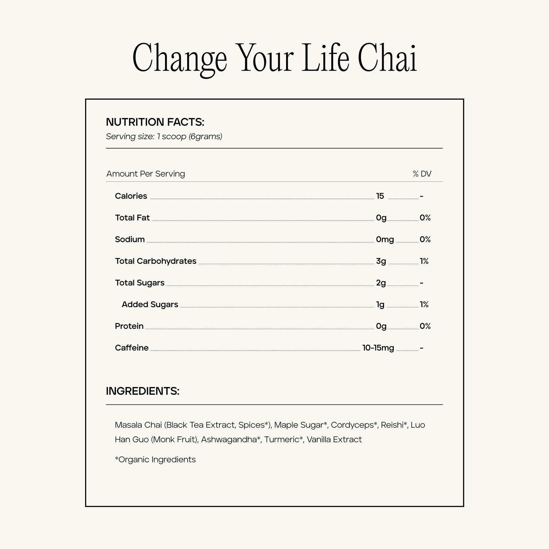Change Your Life Chai Latte