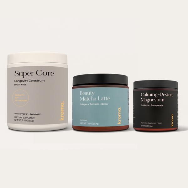 Three Kroma products on a white background