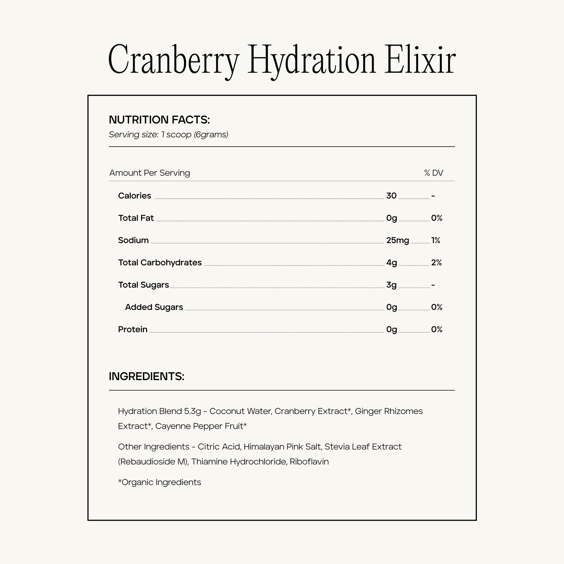 Cranberry Hydration Elixir