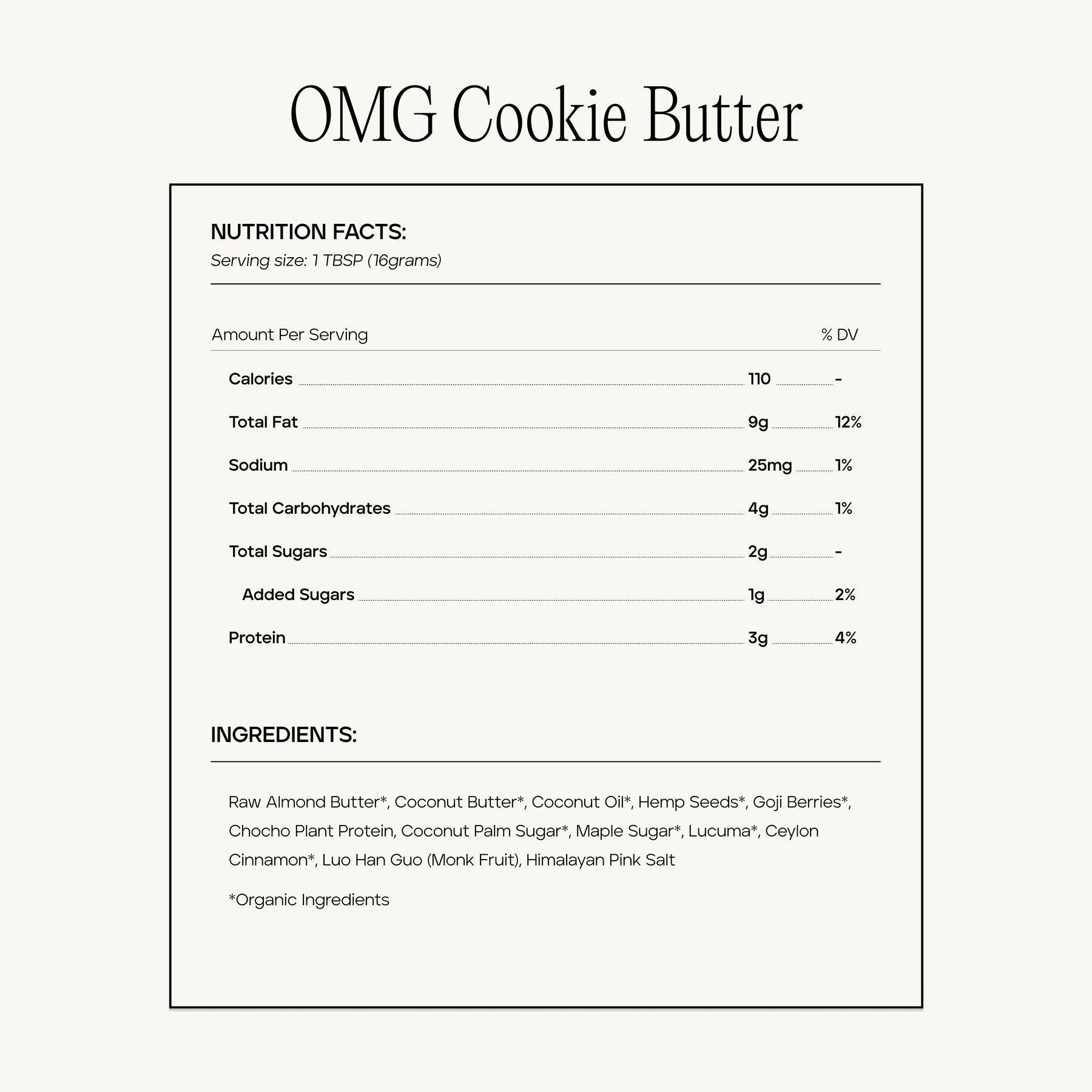 OMG Cookie Butter