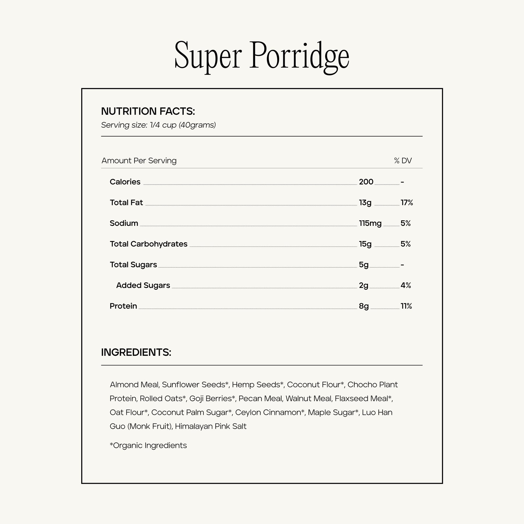 Super Porridge Super Pack / 4-Bags