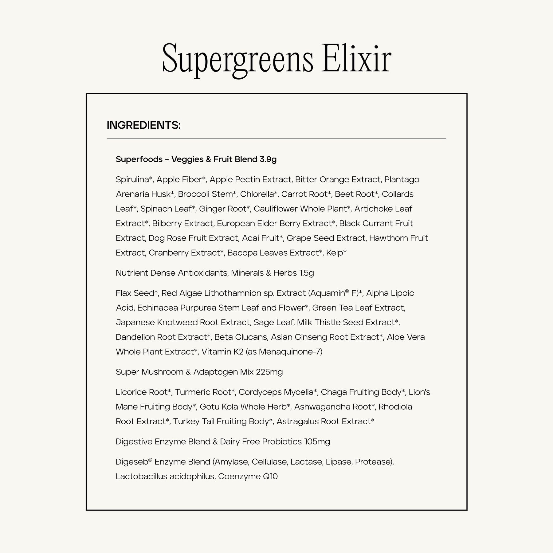 Supergreens Elixir