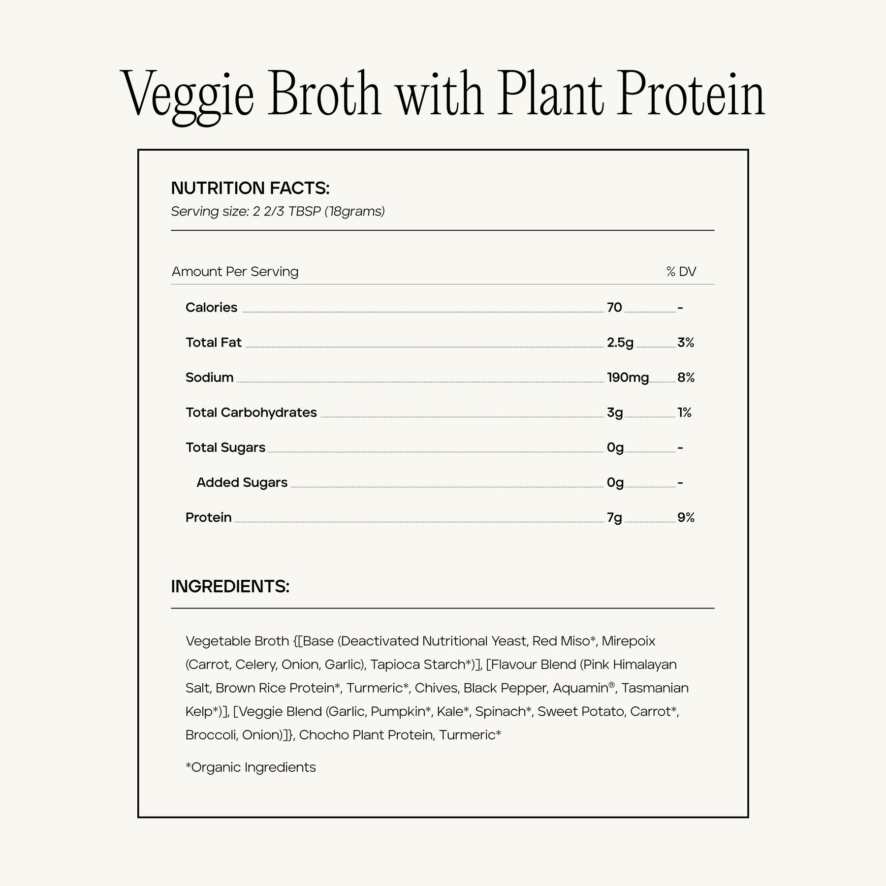 Veggie Broth with Plant Protein